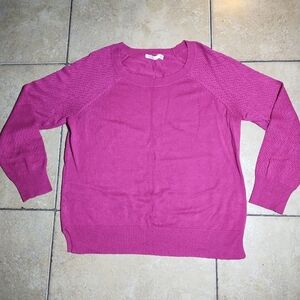 Reitmans Fushia Pink Knit Sweater Size XLP